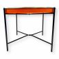 Preview: Tablett Vitoria Ø 40 cm – Klappbarer Tabletttisch in Orange im marokkanischen Stil